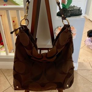**SOLD** Coach Monogram Hobo Shoulder Bag